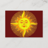 明るく黄色い微笑の日曜日の名刺 名刺 (裏面)