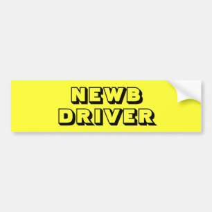 明るく黄色い新NEWB -運転者のバンパーステッカー バンパーステッカー