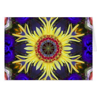 明るく黄色い星の花の曼荼羅