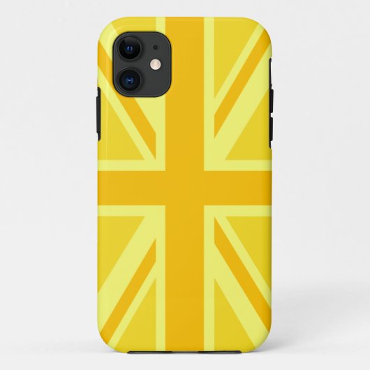 明るく黄色い英国国旗のイギリスの旗の装飾 Case-Mate iPhoneケース (裏面)