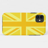 明るく黄色い英国国旗のイギリスの旗の装飾 Case-Mate iPhoneケース (裏面(横))