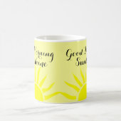 明るく黄色い"おはよう日光"の|黄色い日曜日 コーヒーマグカップ (中央)