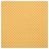 明るく黄色及び赤い水玉模様 ファブリック (見本)