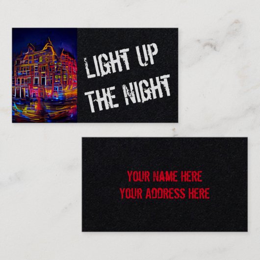 明るく2 – 鮮やかな色の名刺 名刺 (正面/裏面)