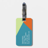 明るく、はっきりしたな色のブロック ラゲッジタグ (裏面縦)