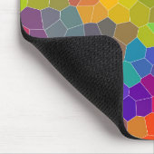 明るく、カラフルな多角形のモザイク模様 マウスパッド (コーナー)