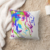明るく、カラフルインク（ばちゃばちゃ）跳ねるの枕を抽出して下さい クッション (ブランケット)