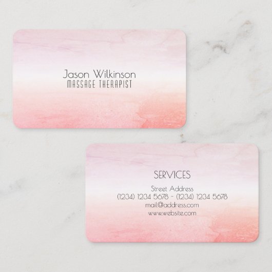 明るく、ミニマルでエキゾチックなスタイル 名刺 (正面/裏面)