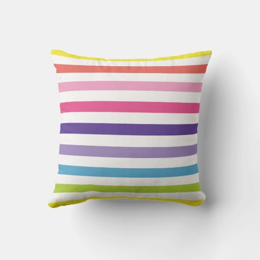 明るく、モダンなおもしろいの虹は縞で飾ります クッション (裏面)