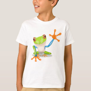 明るく、多彩なジャングルのアマガエル Tシャツ