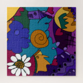 明るく、多色はっきりしたのデジタルアート ジグソーパズル (横)