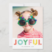 明るく、幸せで、楽しい休日のフォトカード シーズンカード (正面)