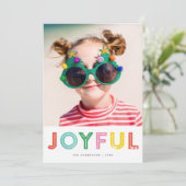 明るく、幸せで、楽しい休日のフォトカード シーズンカード (スタンド正面)