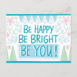 「明るく、幸せになれやる気を起こさせる- ポストカード