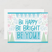 「明るく、幸せになれやる気を起こさせる- ポストカード (正面/裏面)