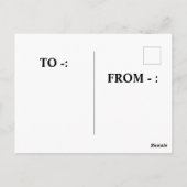 「明るく、幸せになれやる気を起こさせる- ポストカード (裏面)