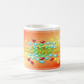 明るく、明るく、幸せな一日のおはよう コーヒーマグカップ (中央)