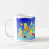 明るく、明るく、幸せな日のおはよう コーヒーマグカップ (左)