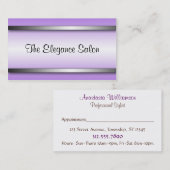 明るく、洗練された紫色のアポイントメントカード 予約カード (正面/裏面)