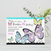 明るく、美しい蝶招待状 招待状 (スタンド正面)
