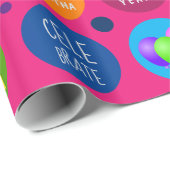 明るく、鮮やか& カラフル – 任意の年齢ハッピーバースデー ラッピングペーパー (ロールコーナー)