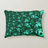 明るさ、レリーフ、 浮き彫りのような緑の色調 アクセントクッション (正面)