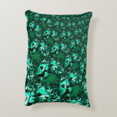 明るさ、レリーフ、 浮き彫りのような緑の色調 アクセントクッション (裏面(縦))