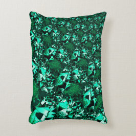 明るさ、レリーフ、 浮き彫りのような緑の色調 アクセントクッション