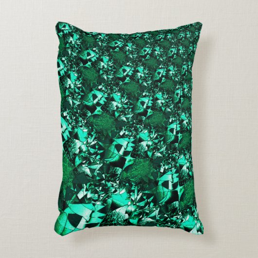 明るさ、レリーフ、 浮き彫りのような緑の色調 アクセントクッション (正面(垂直))