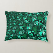 明るさ、レリーフ、 浮き彫りのような緑の色調 アクセントクッション (裏面)