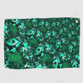 明るさ、レリーフ、 浮き彫りのような緑の色調 ゴルフタオル (横)