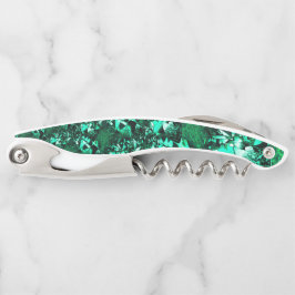 明るさ、レリーフ、 浮き彫りのような緑の色調 ソムリエナイフ