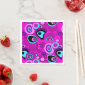 明るさ、抽象芸術、マゼンタ スタンダードカクテルナプキン (インサイチュ)