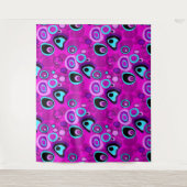 明るさ、抽象芸術、マゼンタ タペストリー (正面)