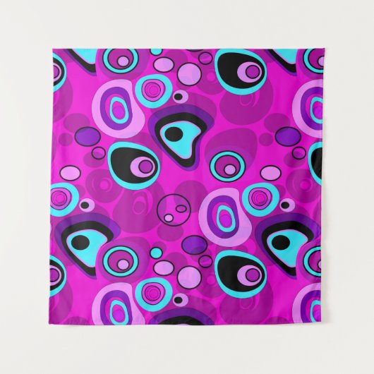 明るさ、抽象芸術、マゼンタ タペストリー (正面)