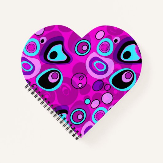 明るさ、抽象芸術、マゼンタ ノートブック (正面)