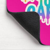 明るすぎる気に – ネオンドリップタイポグラフィとボール マウスパッド (コーナー)