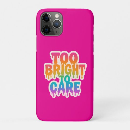 明るすぎる気に – ネオンドリップタイポグラフィとボール Case-Mate iPhoneケース (裏)