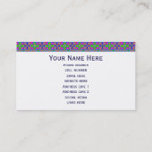 明るアステカい部族単語のビジネスまたは個人 名刺 (裏面)