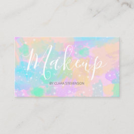 明るエレガントいパスモダンテル色の水彩 名刺