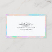 明るエレガントいパスモダンテル色の水彩 名刺 (裏面)