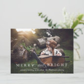 明るエレガントく輝メリーくクリスマス写真 シーズンカード (スタンド正面)