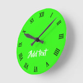 明るカスタムい緑の平原 ラウンド壁時計 (傾斜)