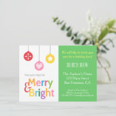 明るカラフルいクリスマス·パーティー 招待状 (スタンド正面)