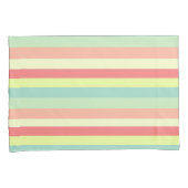 明るカラフルいストライプ 枕カバー (正面右)