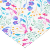 明るカラフルいフローラホワイトパターンテーブルクロス テーブルクロス (アングル)