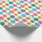 明るカラフルい聖降誕祭の贈り物の包み ラッピングペーパー (角)