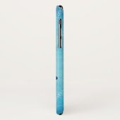 明るパーソナライズされたい青の水彩 Case-Mate iPhoneケース (裏面/左)