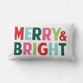 明るメリーいクリカラフルスマス装飾用クッション ランバークッション (正面)