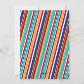 明るメリーいクリスマスのフォトカードストライプ シーズンカード (裏面)